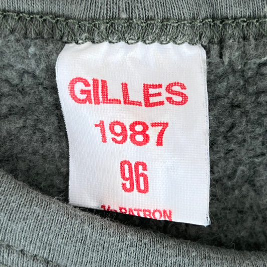 French Army Sweatshirt / Thermal T Shirt Pullover 80s Sage Grey - Medium