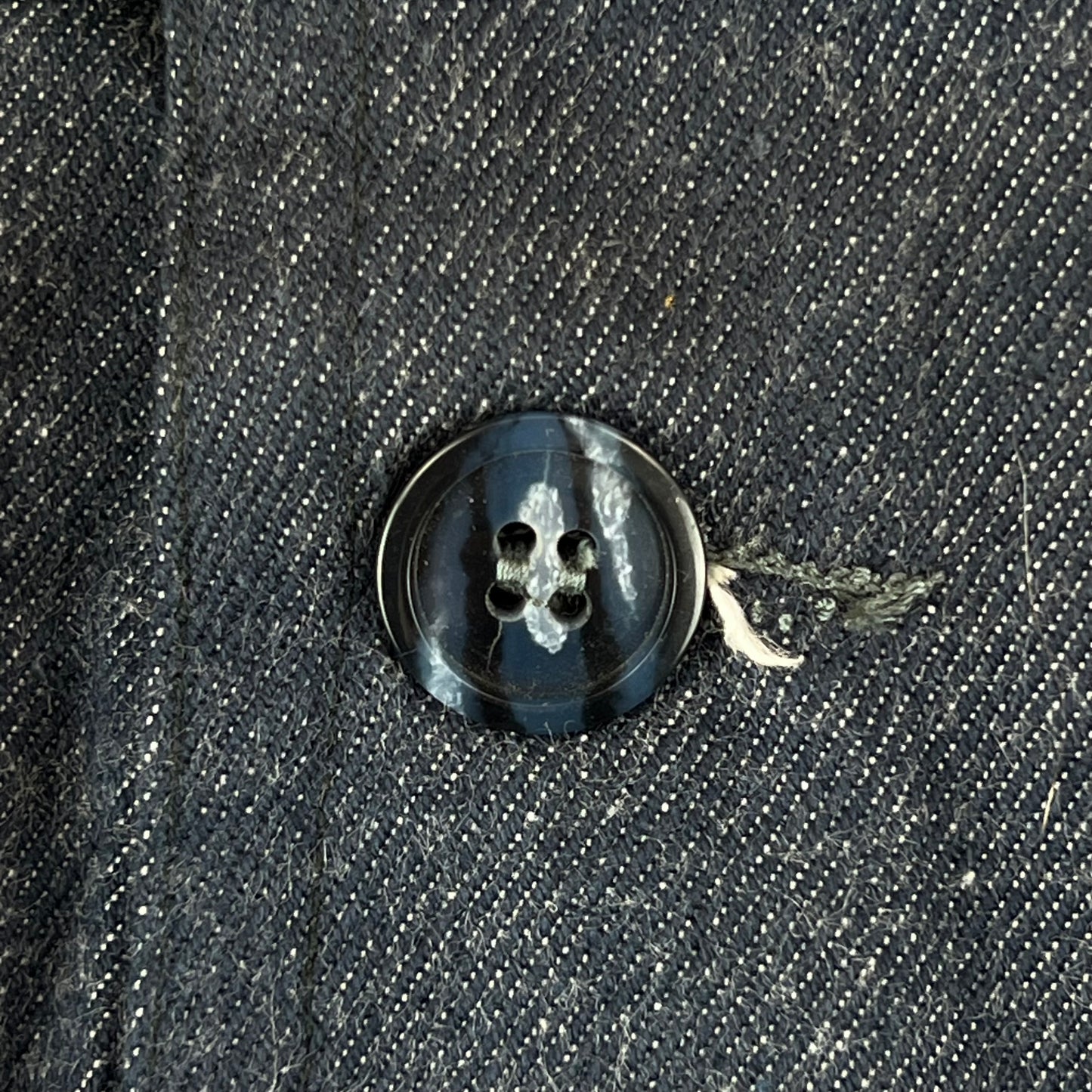 French Army Navy 70s Vintage Denim Chore Jacket - X Small