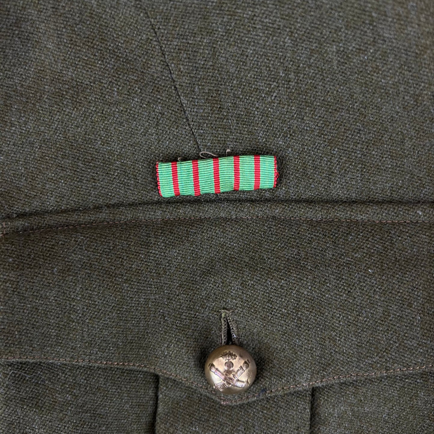 French Army WW2 Khaki Artillery Officer's Jacket - Medium