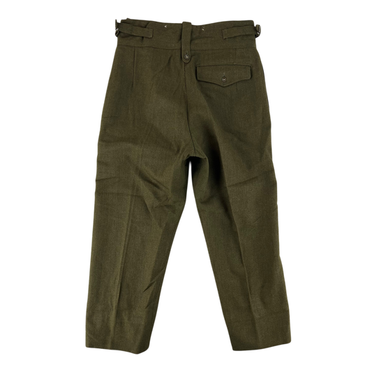 British Army 70s No2 Dress Khaki Wool Trousers - W30 L25