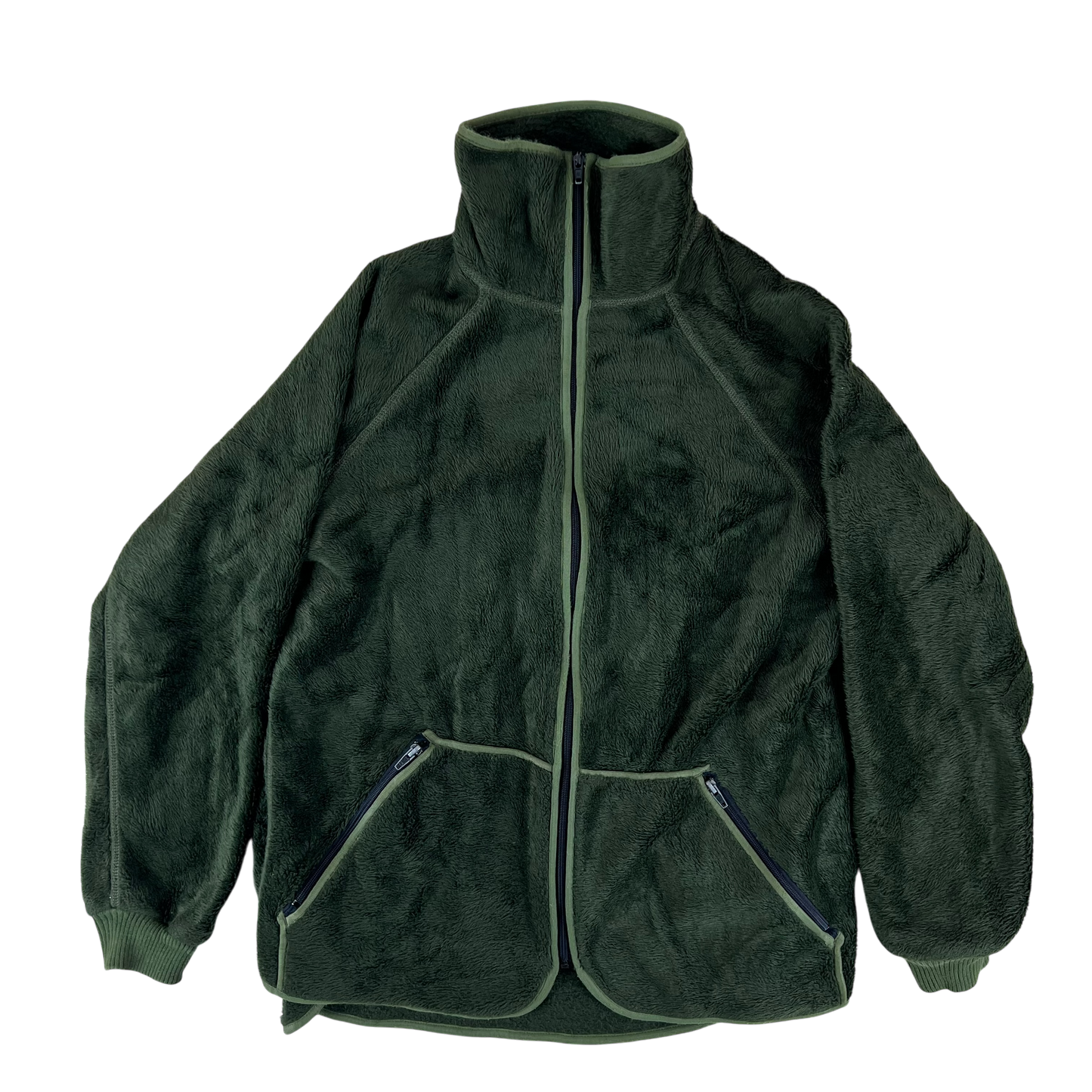 Dutch Army Faux Fur Fleece Jacket Cardigan - Medium