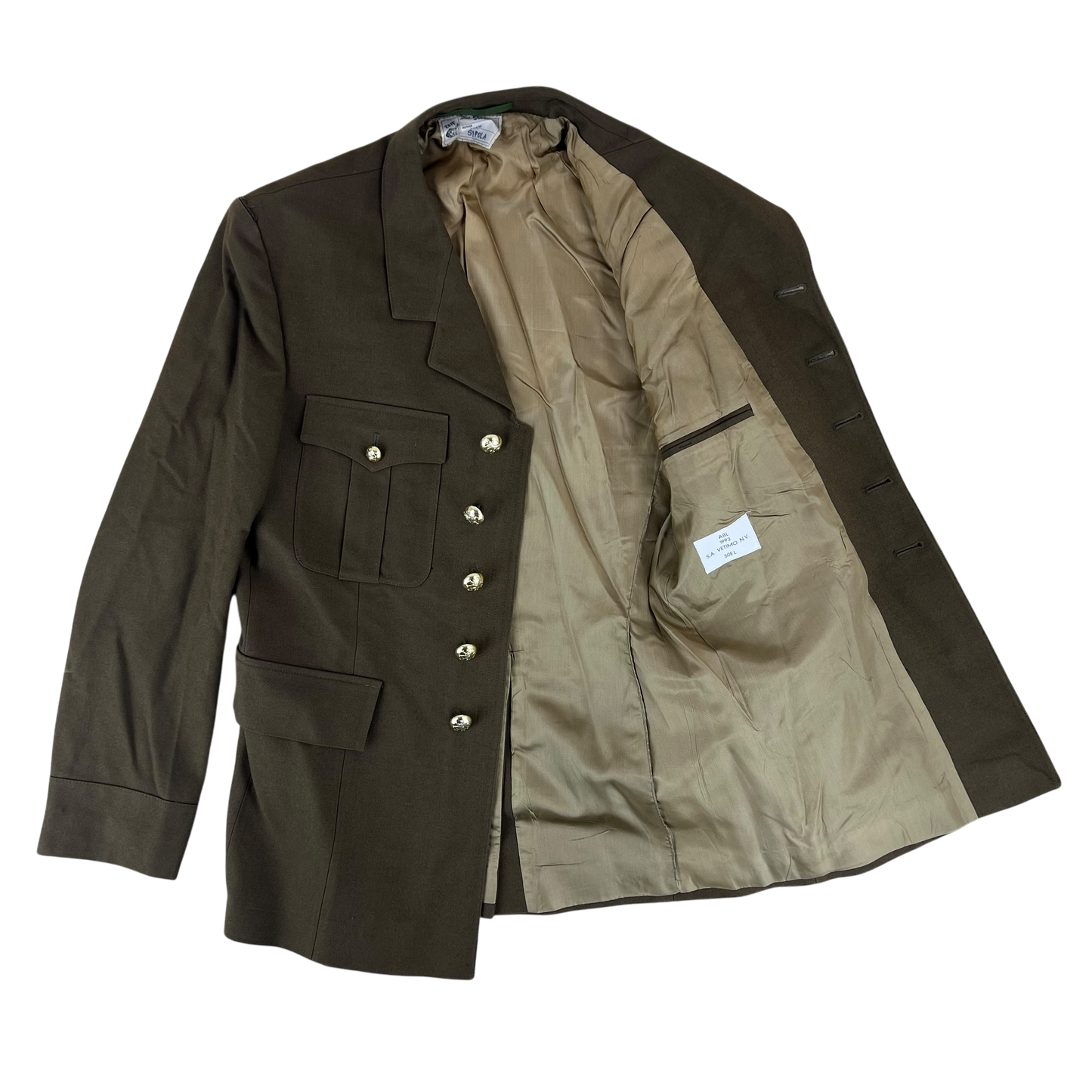 Belgian Army Khaki Tan Dress Jacket - Medium