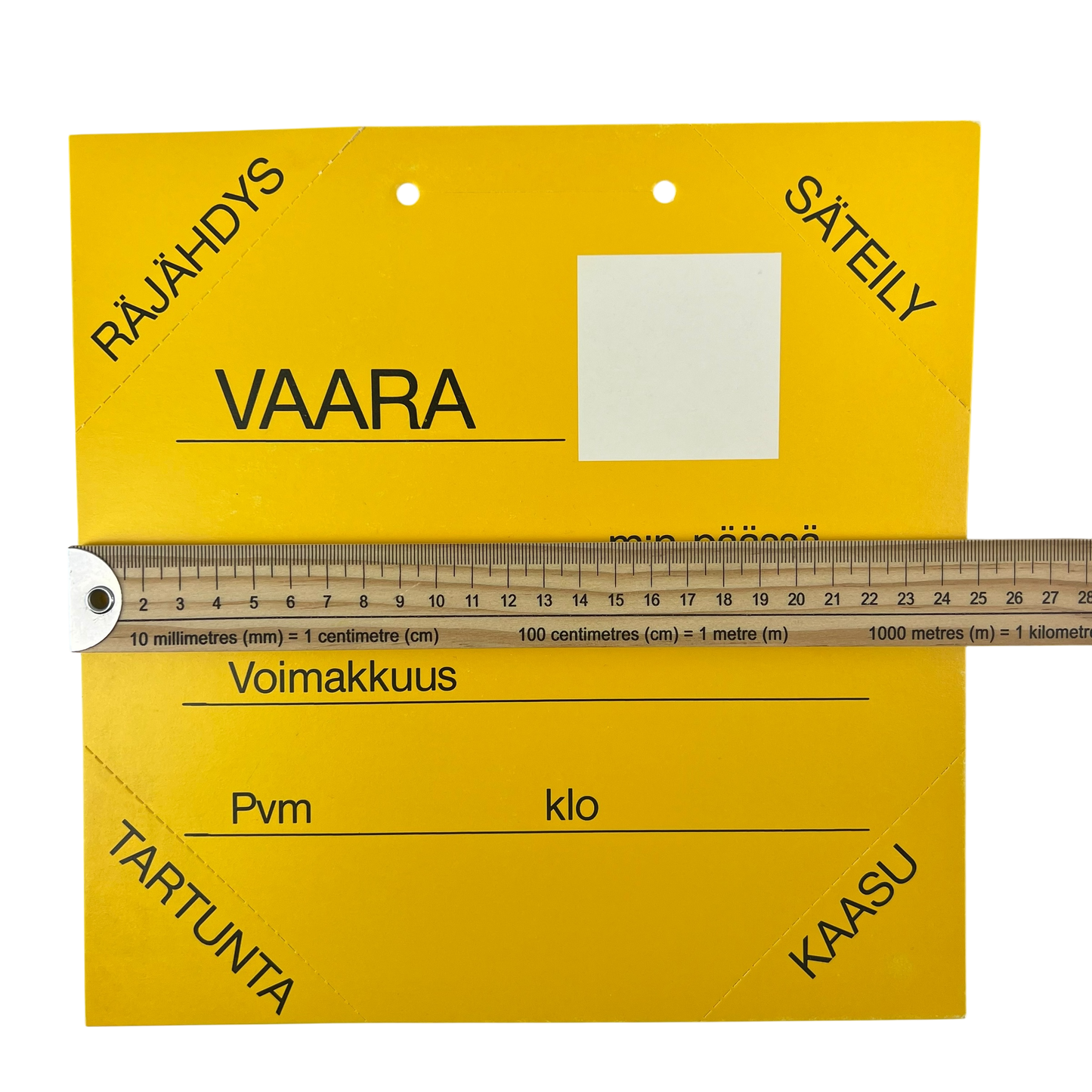 Finnish Army M64/65 Triage Warning Sign - "Incident Alert"