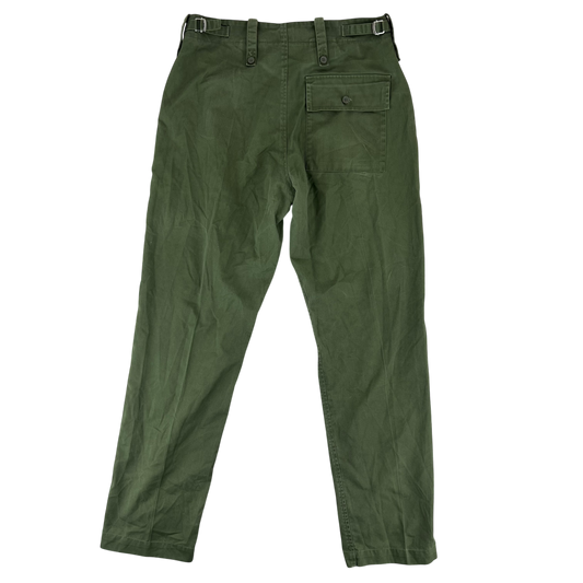 British Army Olive Green Fatigue Work Trousers - W35 L31