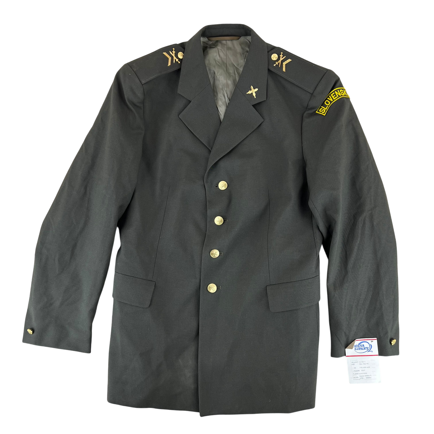 Slovak Army M97 Olive Green Dress Jacket w/ Patch - Large
