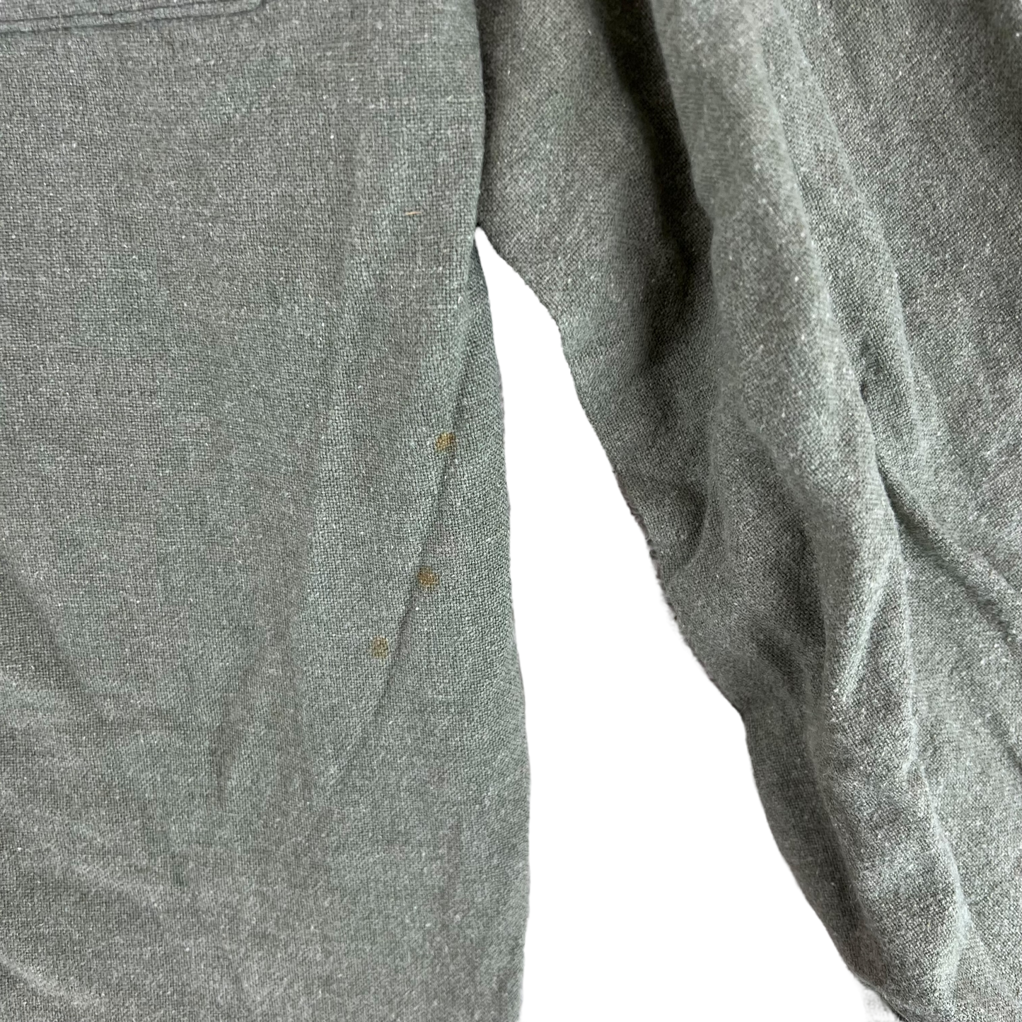 British Army Mens Olive Green Wool Shirt Long Sleeve - Medium SIZE 2