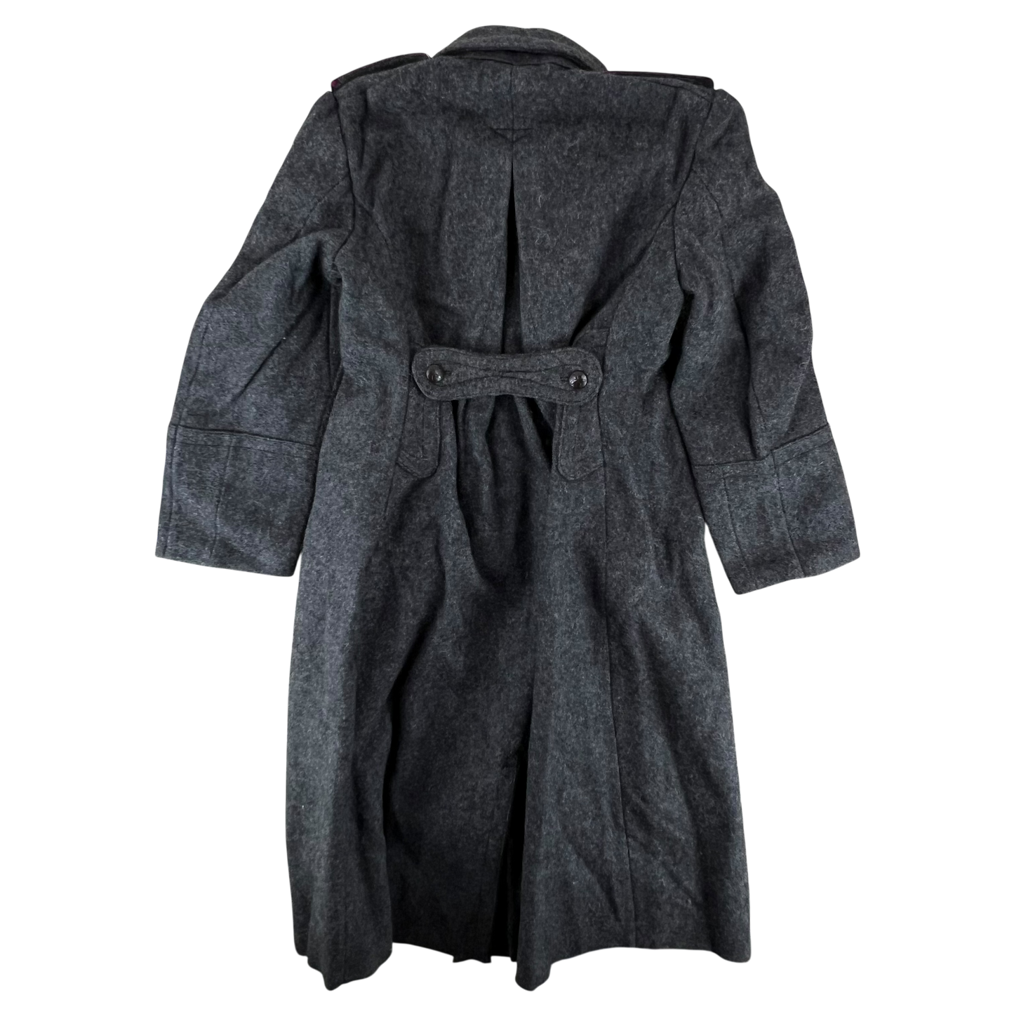 Bulgarian People's Army 50s Grey Wool Greatcoat - Small