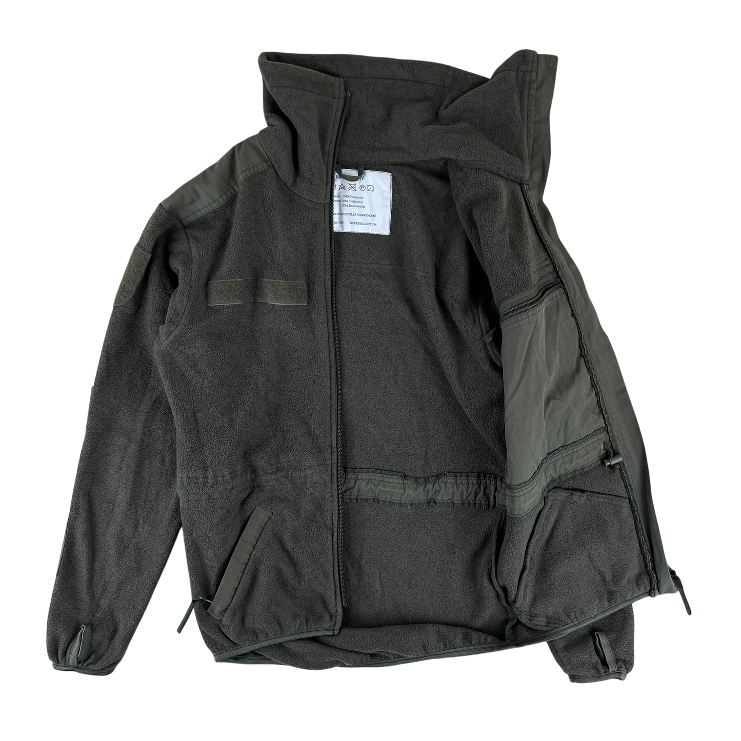 Austrian Army Olive Fleece Cardigan - Small 88-92 III/IV