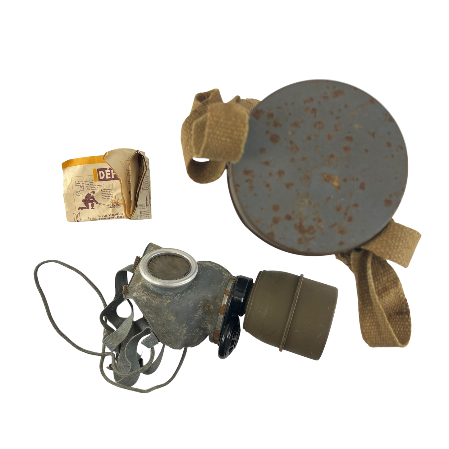 Belgian Army L-702 WW2 Gas Mask Complete Kit
