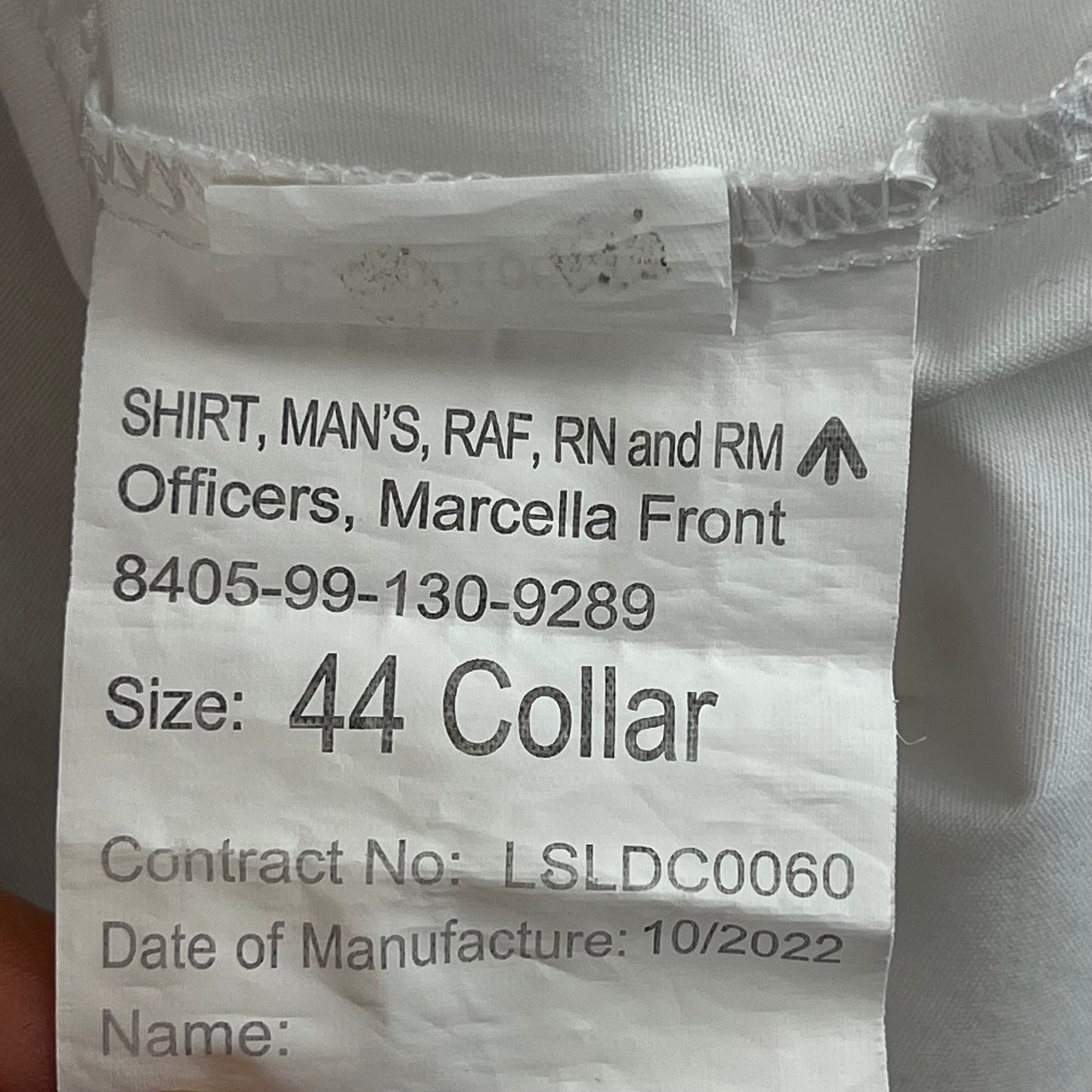 British Army White Marcella Mess Dress Shirt - X Large C44