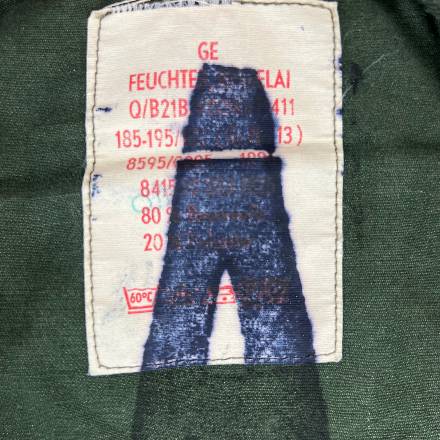 German Army Flecktarn Camouflage Combat Parka - Medium GrNr 13