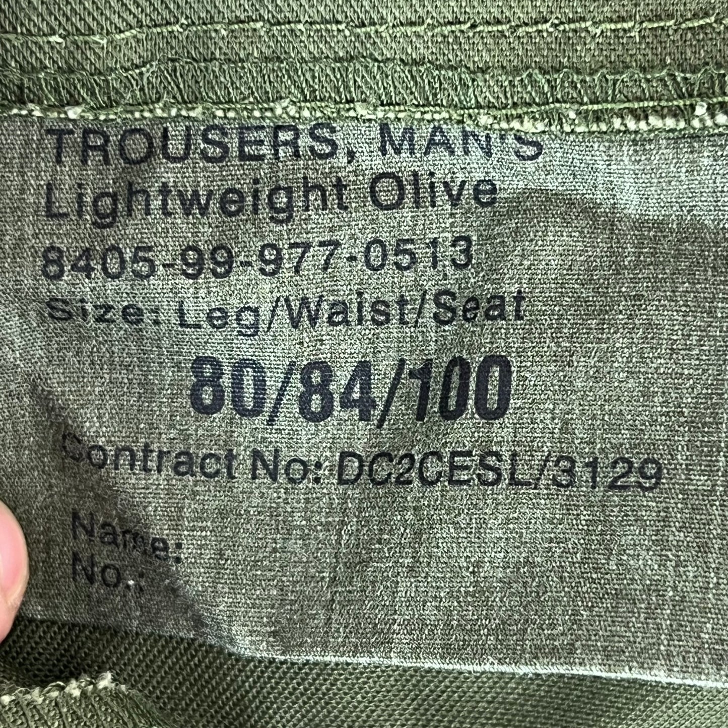 British Army Olive Green Fatigue Work Trousers - W32 L31