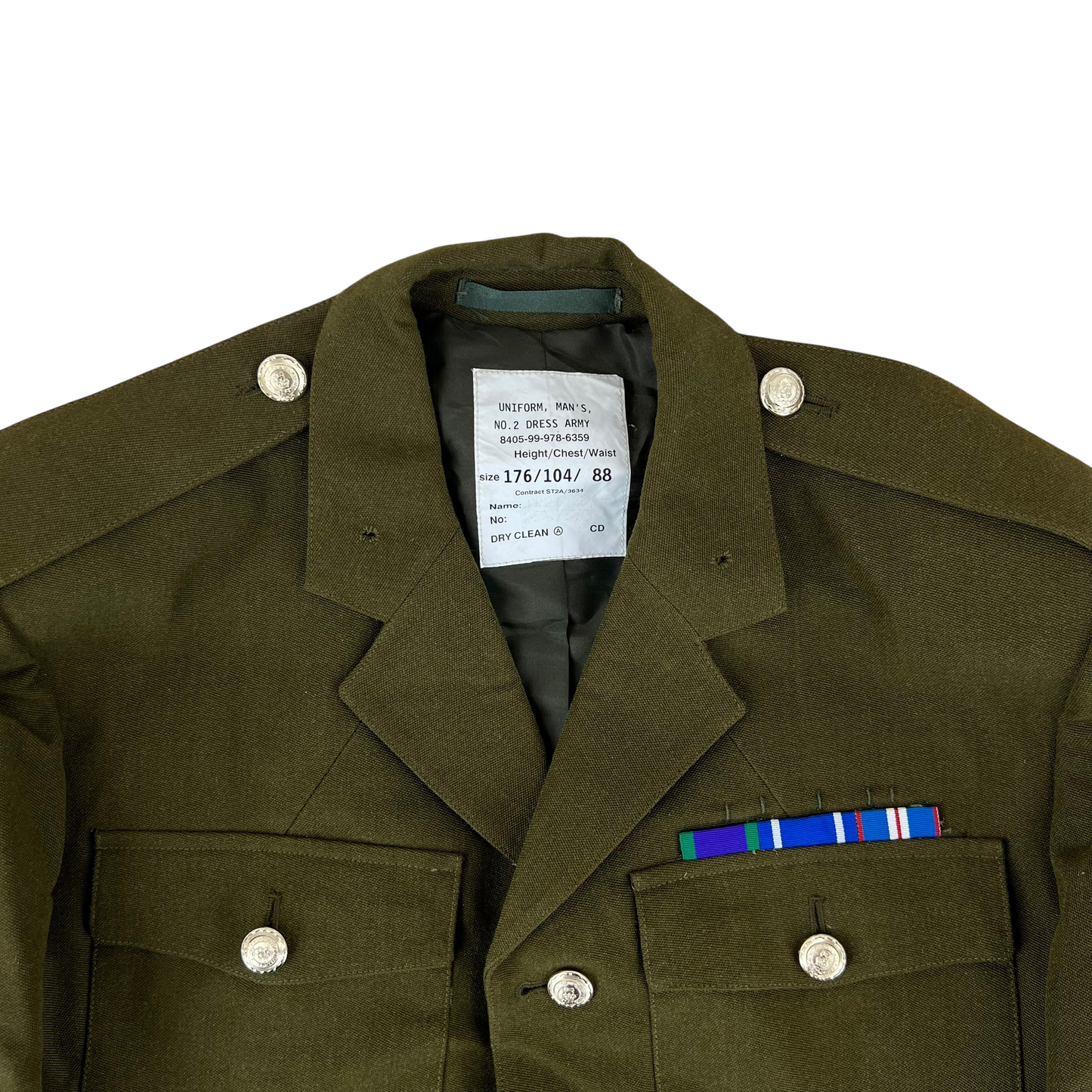 British Army 1980 Pattern No. 2 Olive Green Dress Jacket - RLC - Medium 176/104