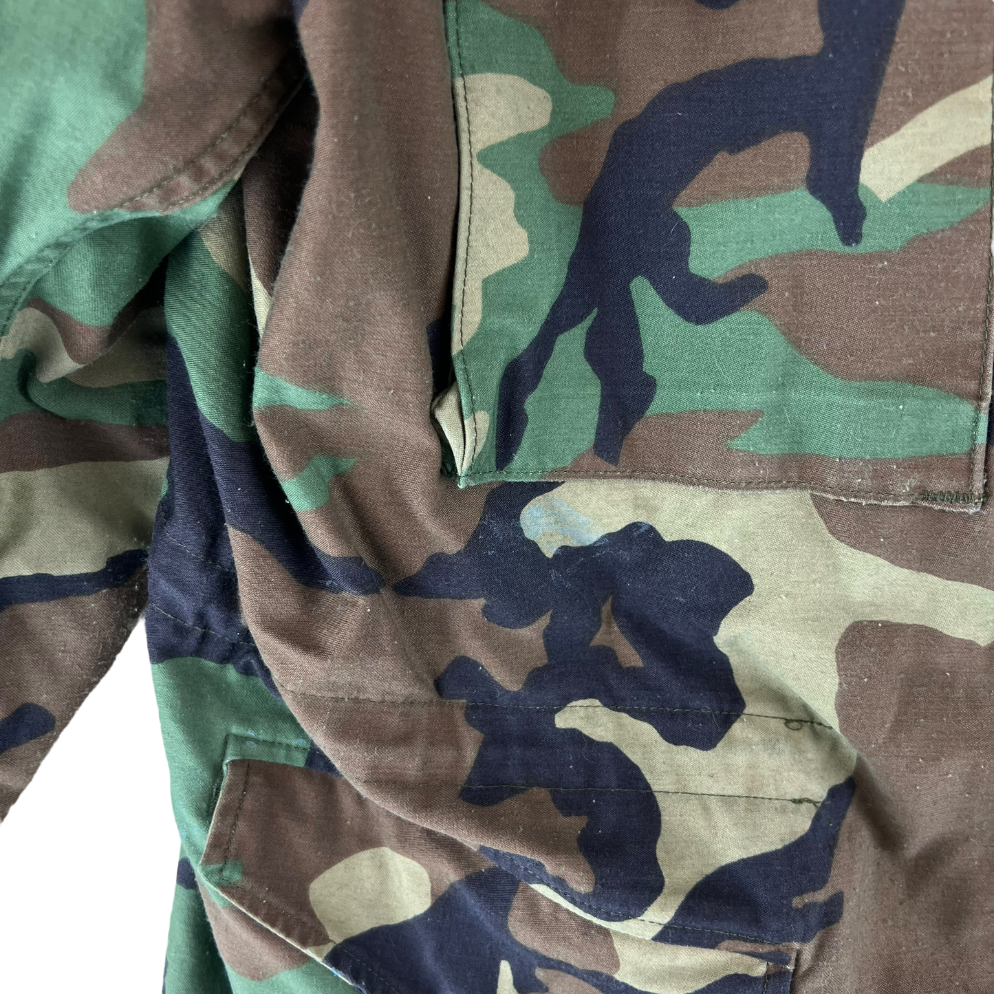 US Army M81 Woodland Camo M65 Cold Weather Field Coat w Liner - X Large