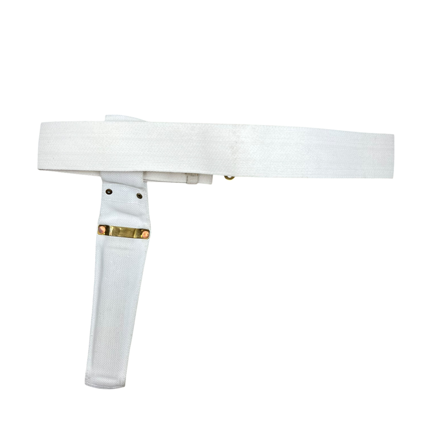 British Army White Dress Belt w/ Frog Scabbard - Large
