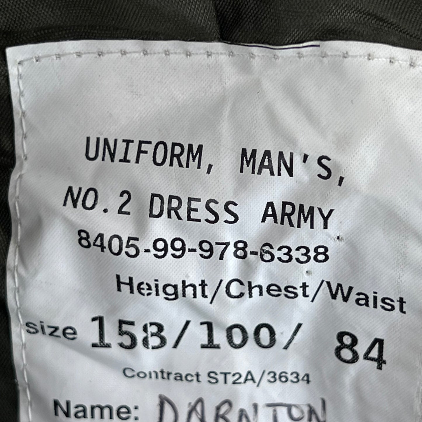 British Army 1980 Pattern No. 2 Olive Green Dress Jacket - REME - Medium 158/100