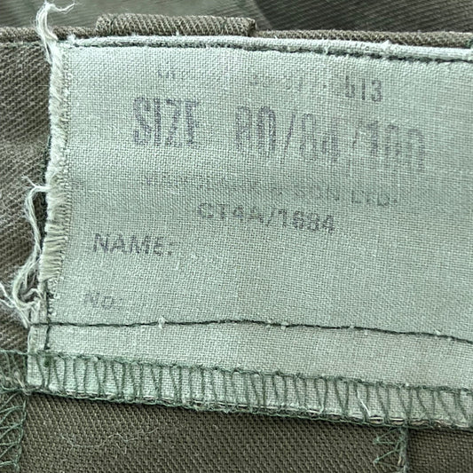 British Army Olive Green Fatigue Work Trousers - W33 L30