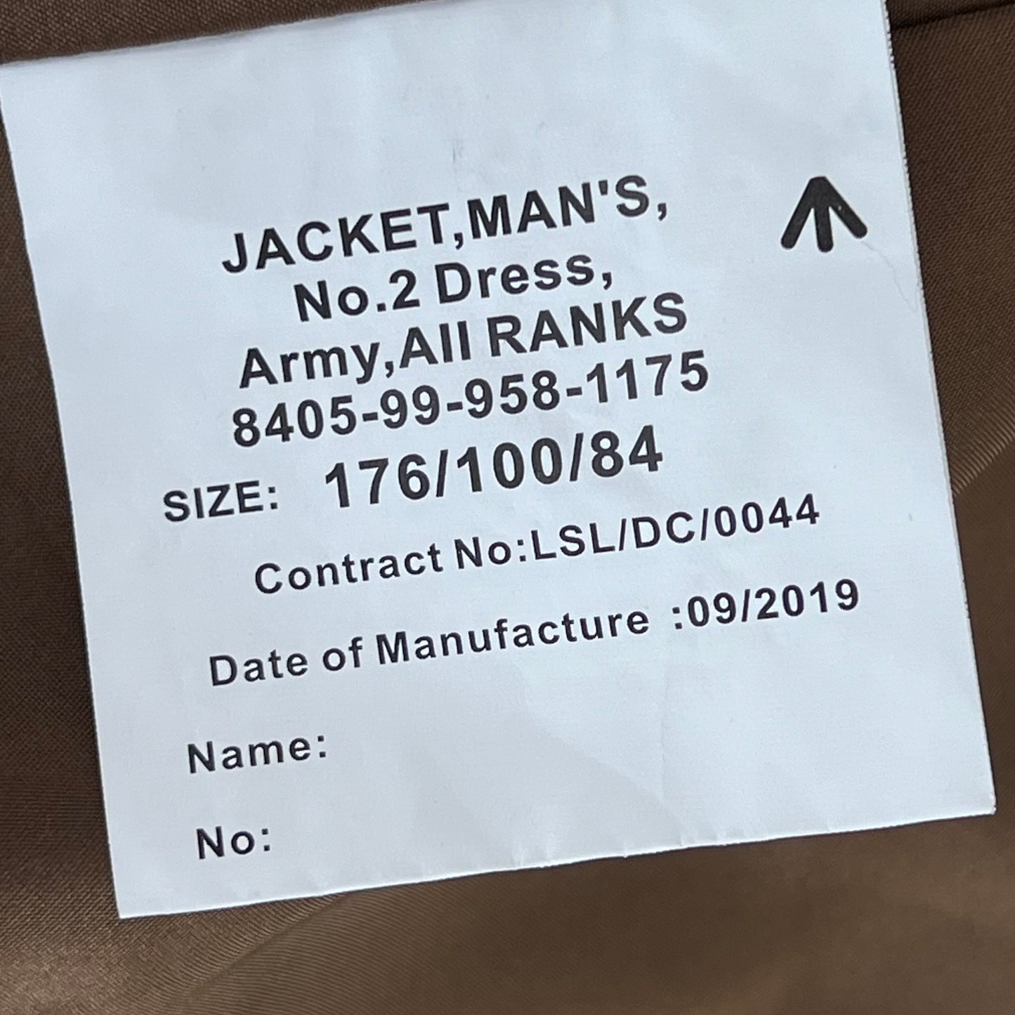 British Army No.2 FAD Dress Jacket - Royal Artillery Regiment - Medium 176/100