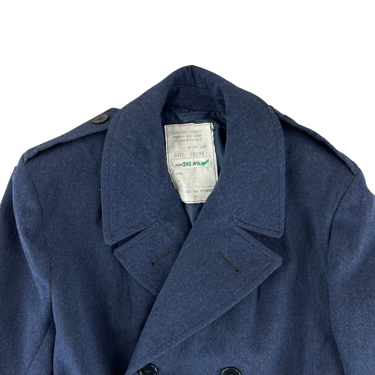 British Royal Air Force Women's Raincoat Trench Coat - Small 162/84