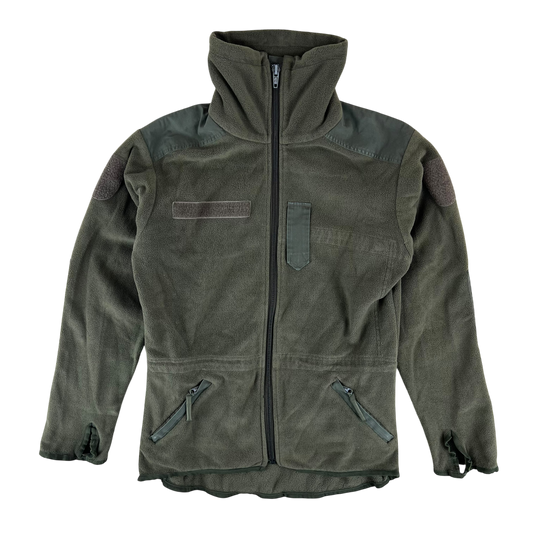 Austrian Army Olive Fleece Cardigan - Small 88-92 V/VI