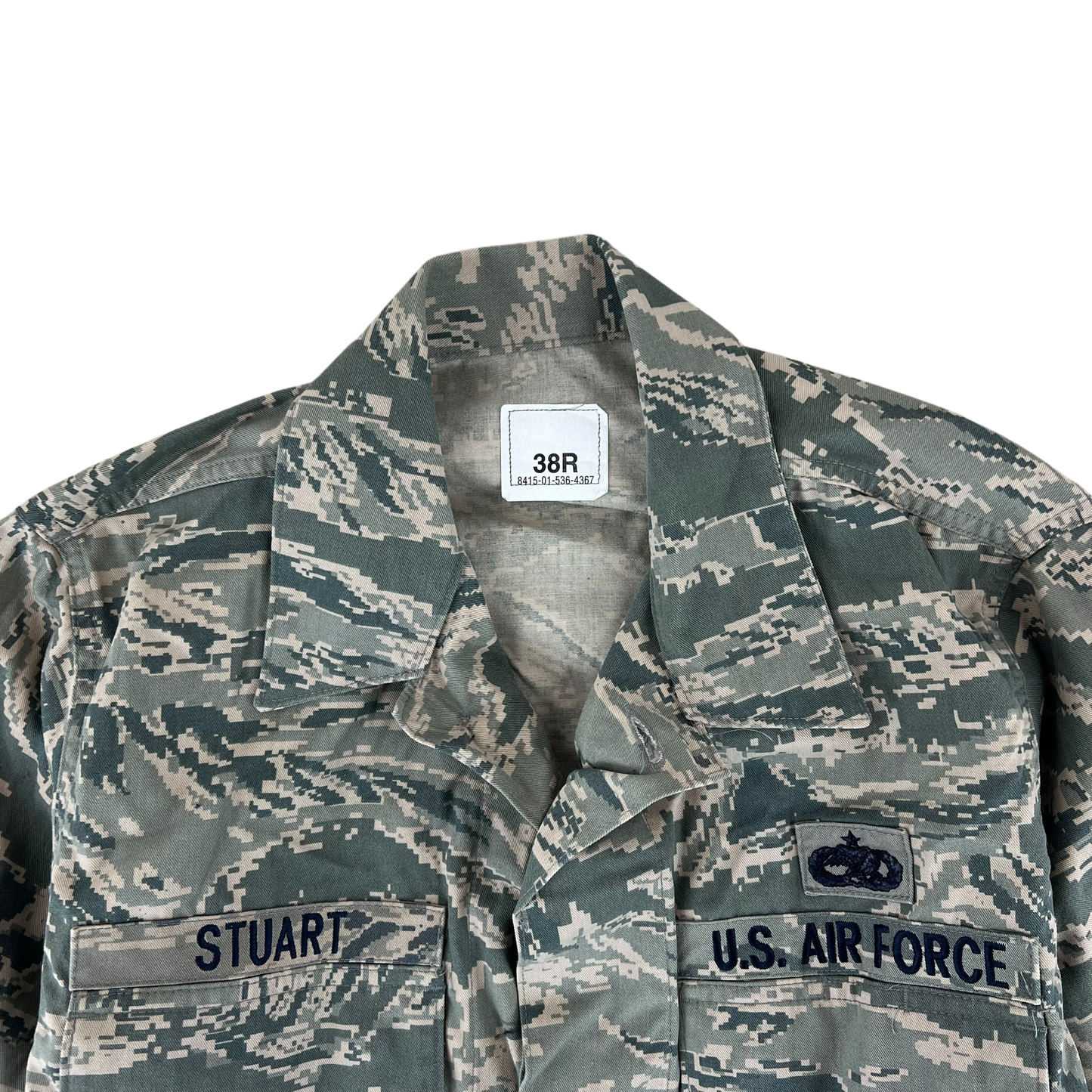 US Air Force Digital Tiger Stripe Pixel Camouflage BDU Jacket - Medium 38R