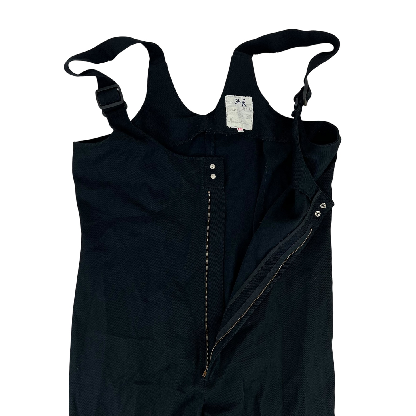 British Army / Police MoD Black Bibbed Overalls - W42 L28