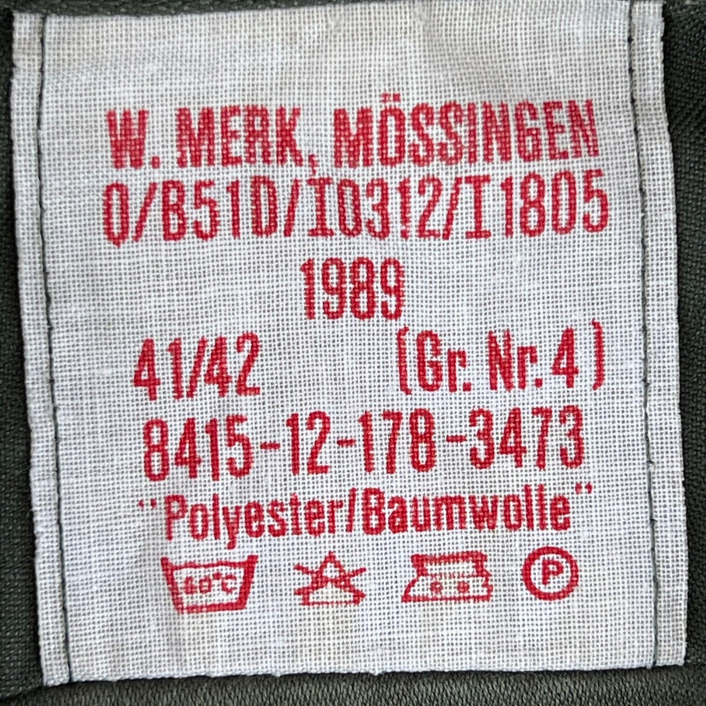 German Army Olive Green Long Sleeve Field Shirt - Large GrNr4