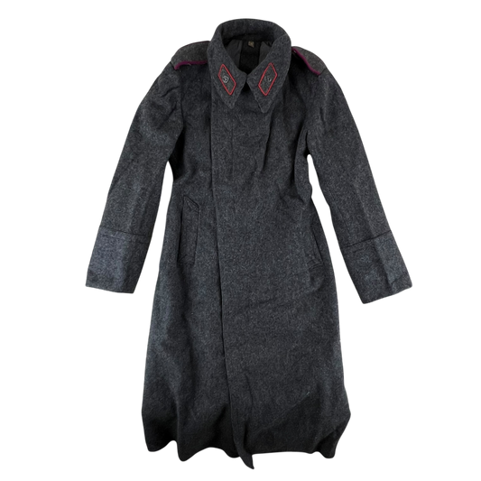 Bulgarian People's Army 50s Grey Wool Greatcoat - Medium