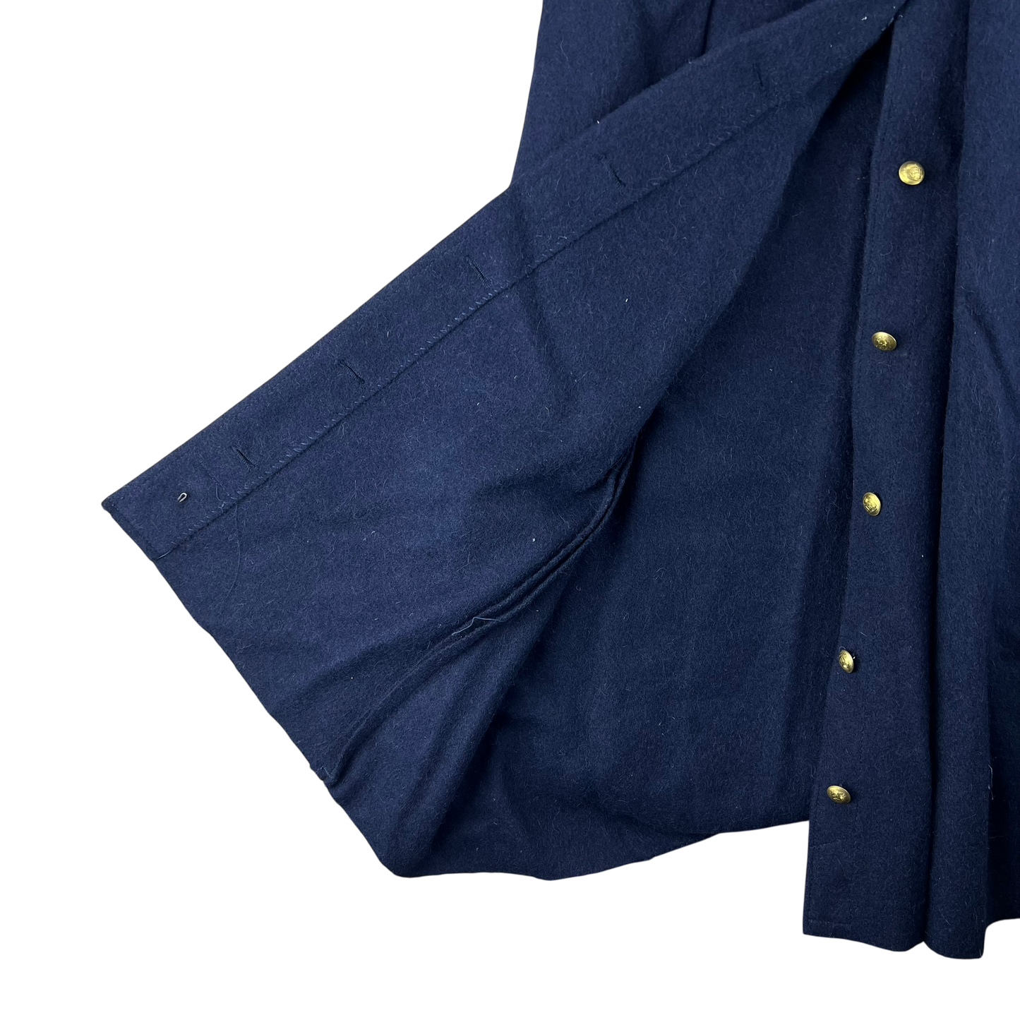 Romanian People's Navy 80's Blue Wool Greatcoat - Small