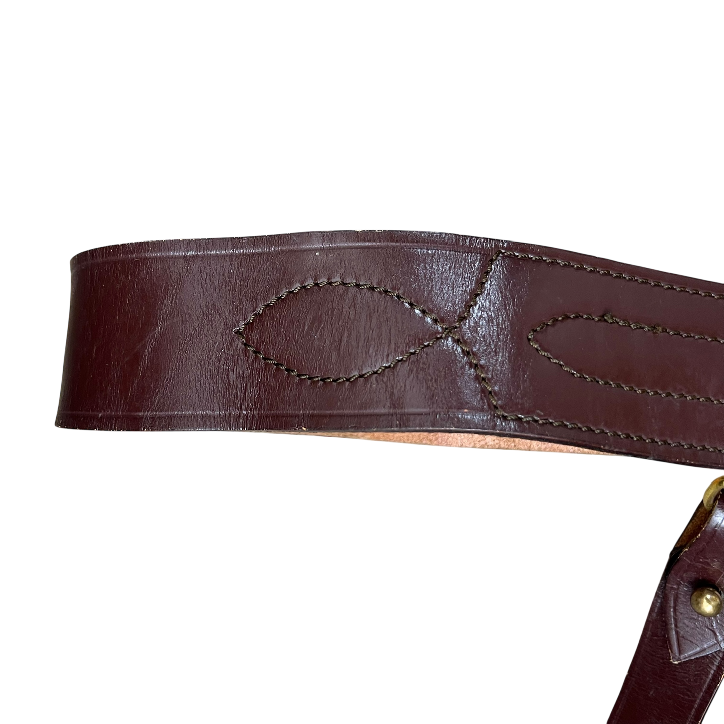 British Army Brown Sam Browne's Leather Belt - Large