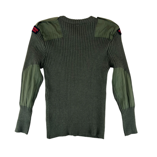 British Army Olive Green Pullover Jumper - Royal Marines - Large 112cm