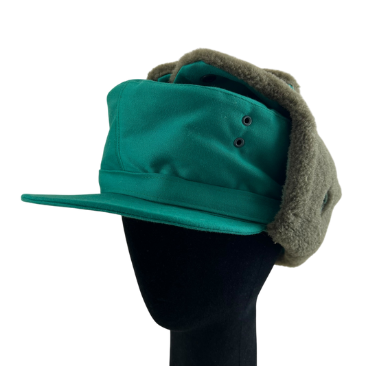 Austrian Army Green Cold Weather Winter Trapper Cap - Medium 58cm