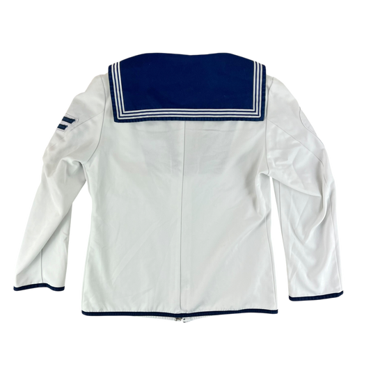 British Royal Navy Class II White Jumper Sailor's Top - Medium 170/100