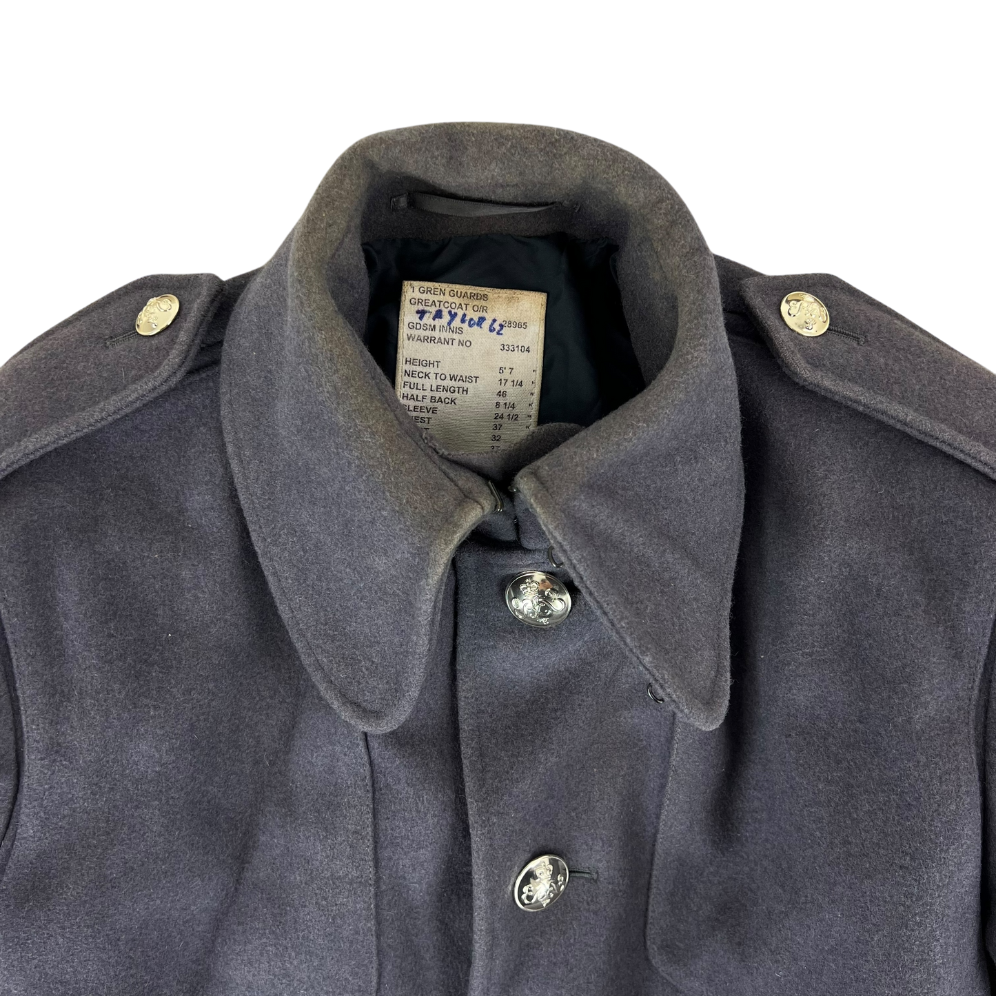 British Army Footguards Wool Greatcoat - Grenadier Guards - Small