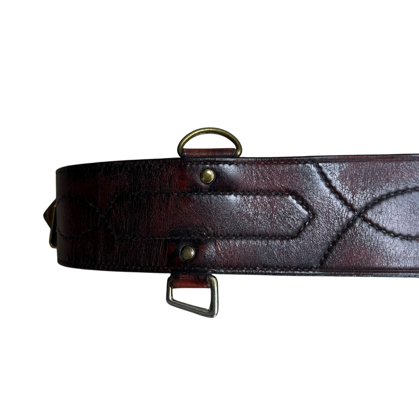 British Army Oxblood Leather Belt - Large