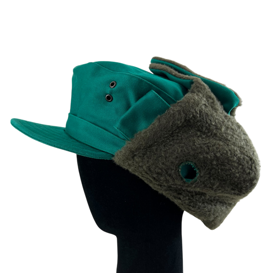 Austrian Army Green Cold Weather Winter Trapper Cap - Large 59cm