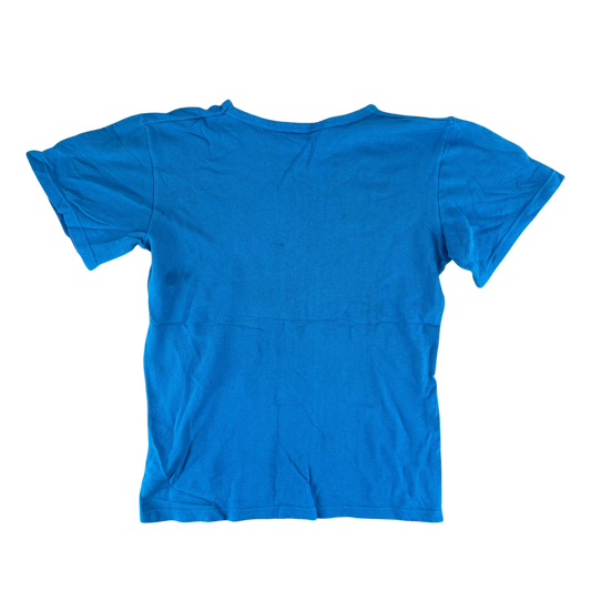 West German Army 70s Blue Training T Shirt - Small