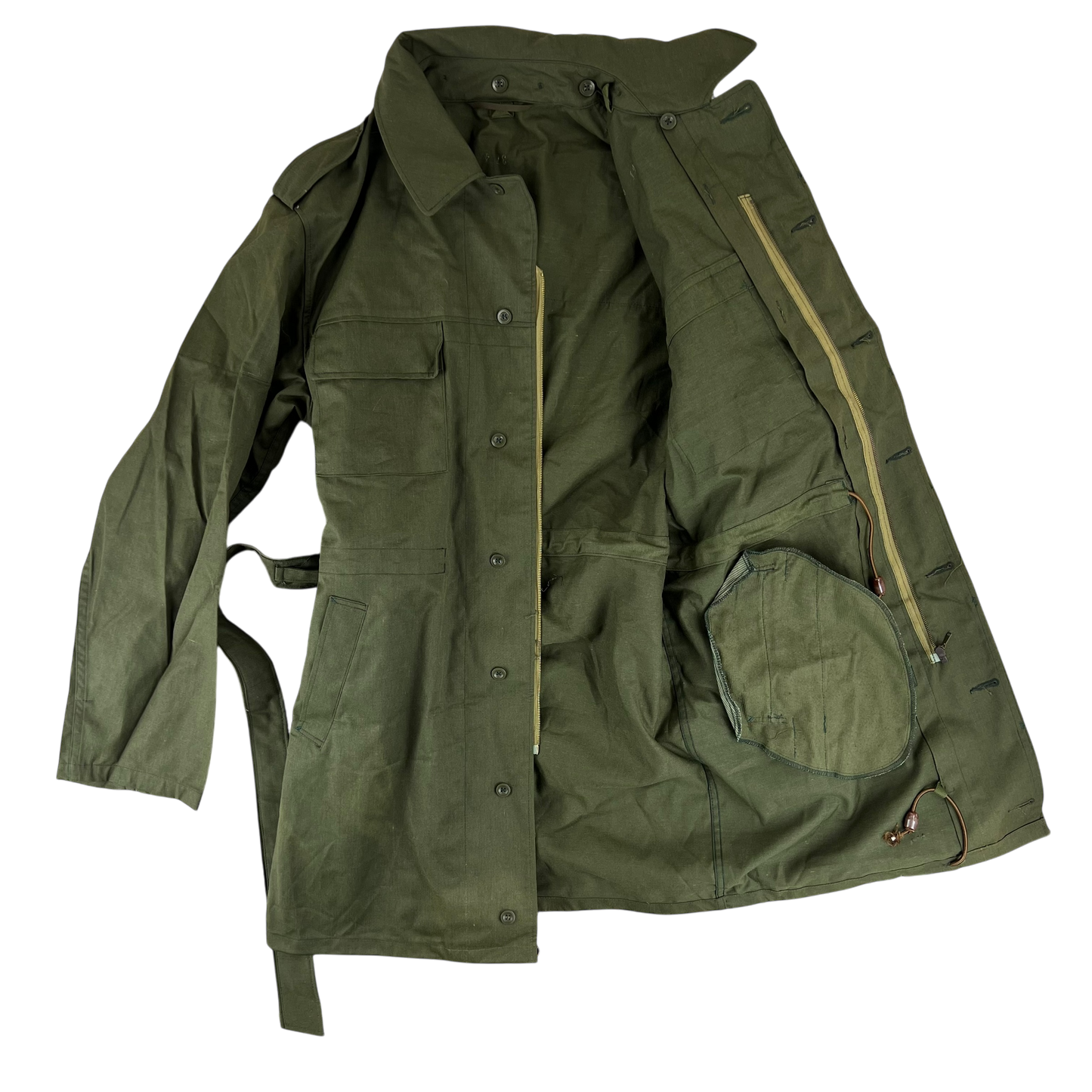 Czechoslovak Army M85 Field Parka Olive Green w/ Belt - X Large 188/112