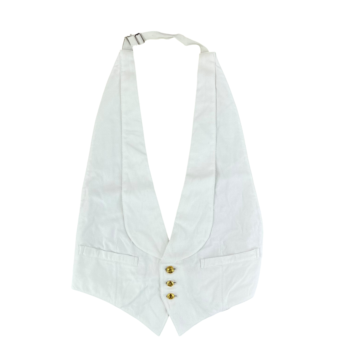 British RAF 60s White Mess Dress Waistcoat - Small