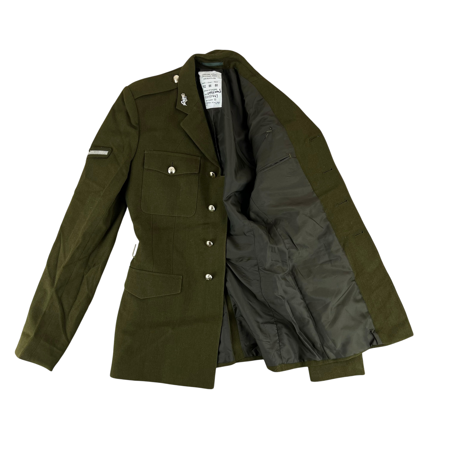 British Army 1980 Pattern No. 2 Olive Green Dress Jacket - REME - Medium 182/96