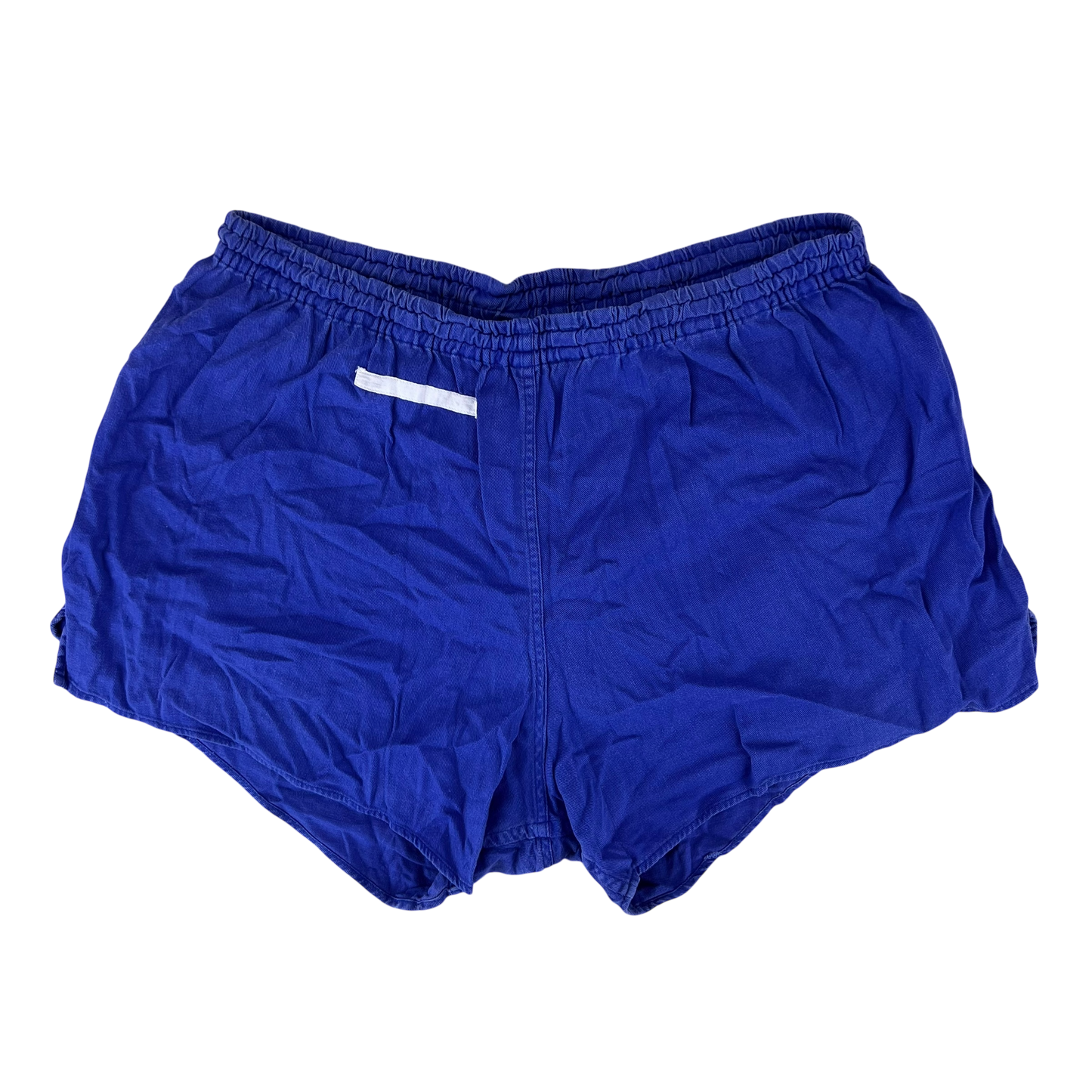 West German Army Cotton PTI Blue Swim Shorts - Small