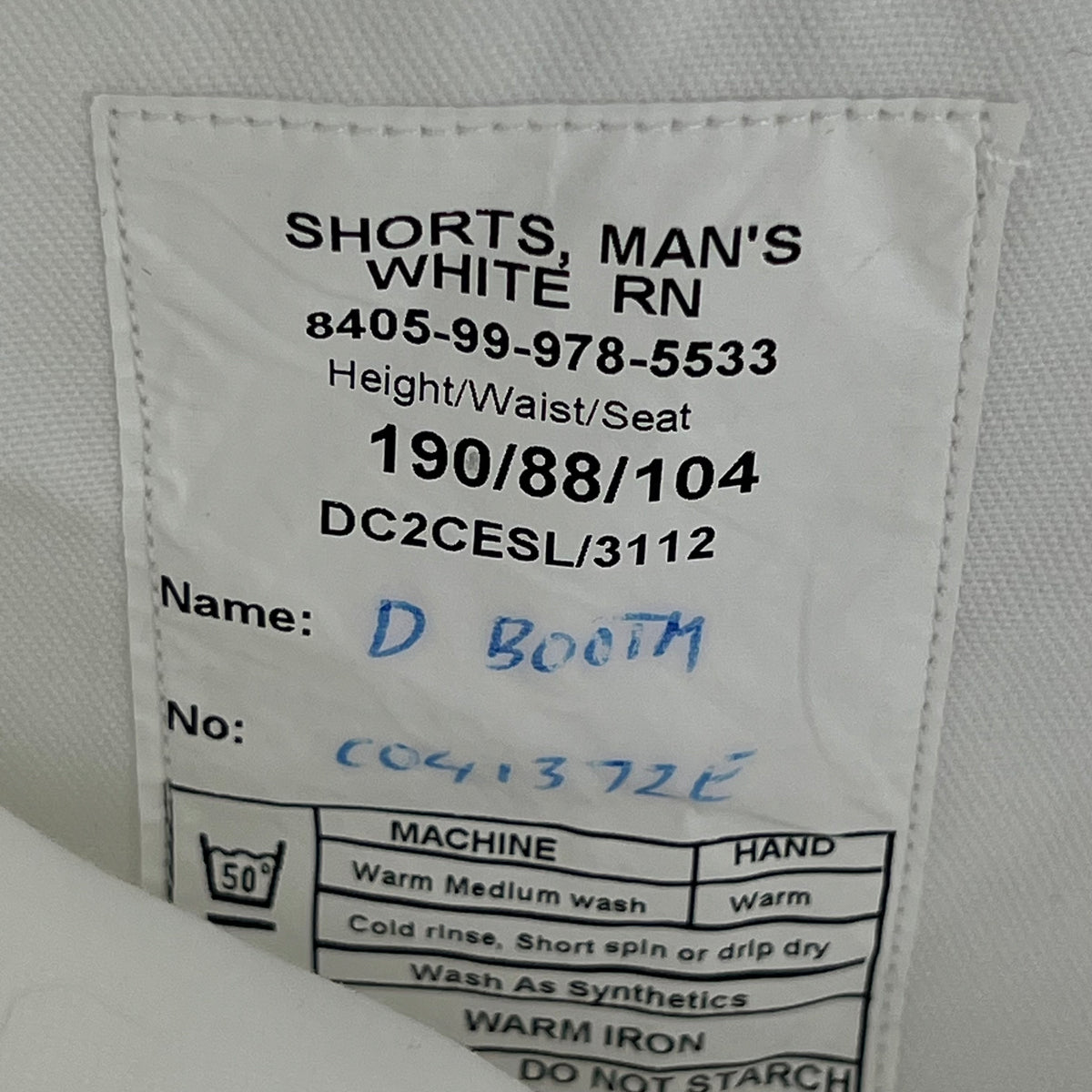 British Royal Navy White Dress Shorts - W34 190/88