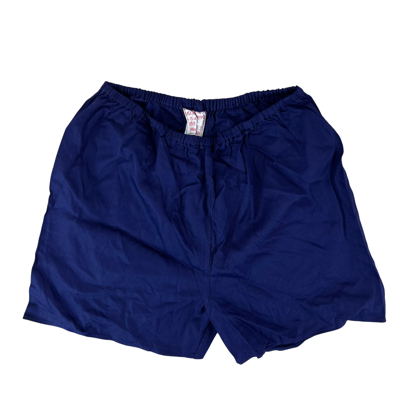 West German Army Cotton PT Navy Blue Swim Shorts - Small