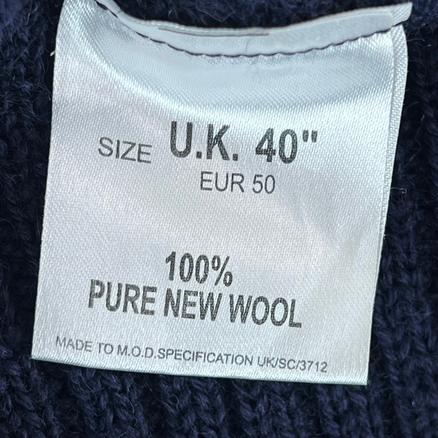 British Royal Navy Wool Crew Neck Pullover Jersey Jumper - Small