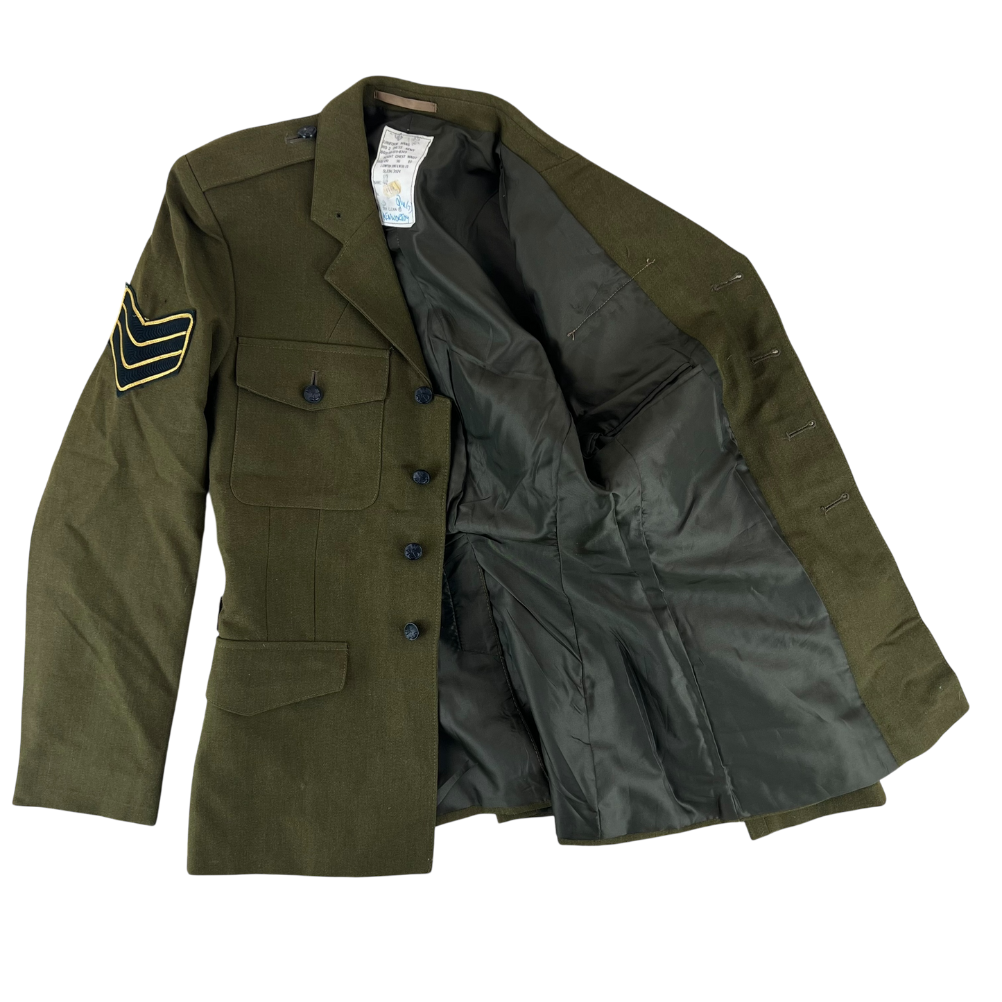 British Army 1980 Pattern No. 2 Olive Green Dress Jacket - Rifles Regiment - Medium 170/96