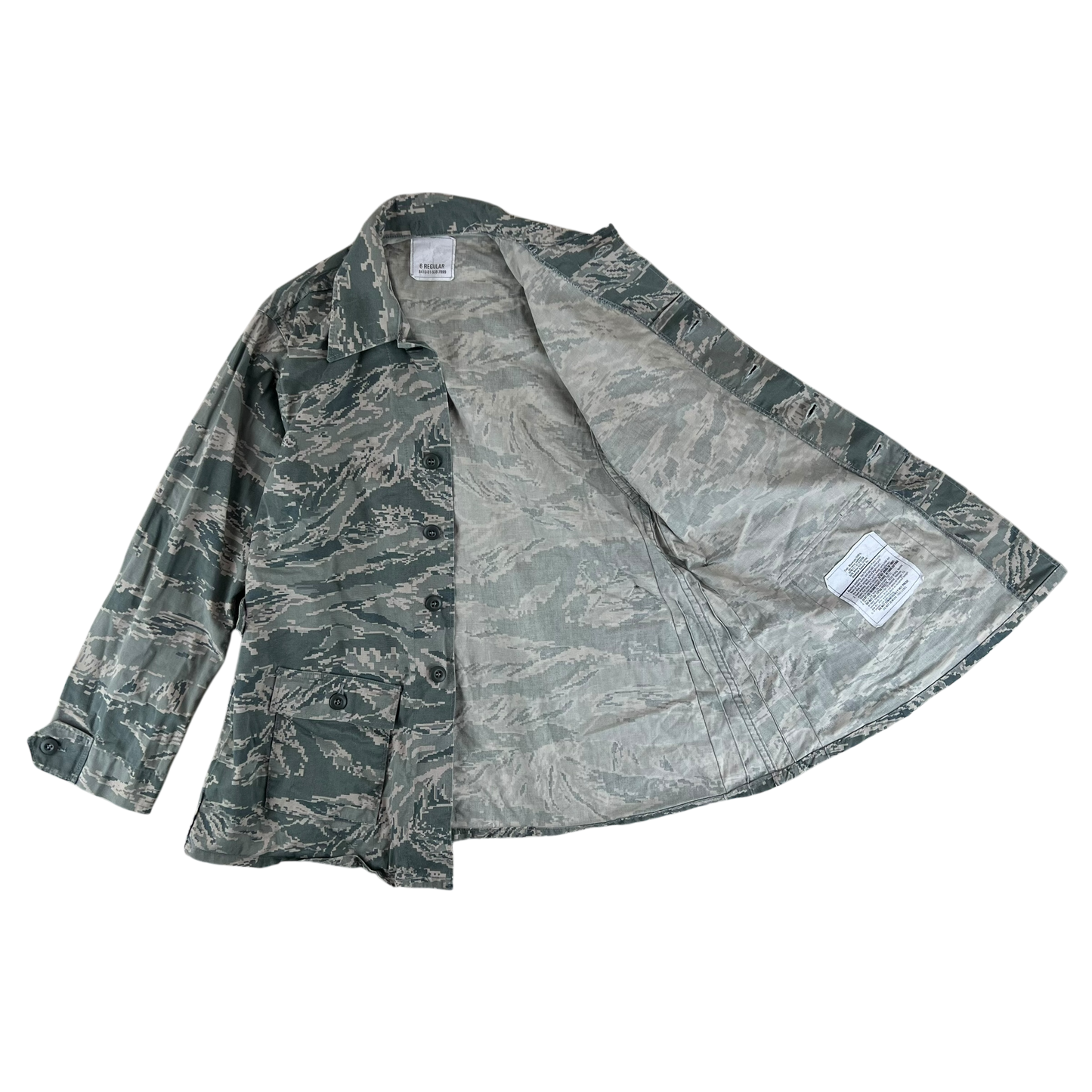 US Air Force Women's Digital Tiger Stripe Pixel Camouflage BDU Jacket - Small 6R