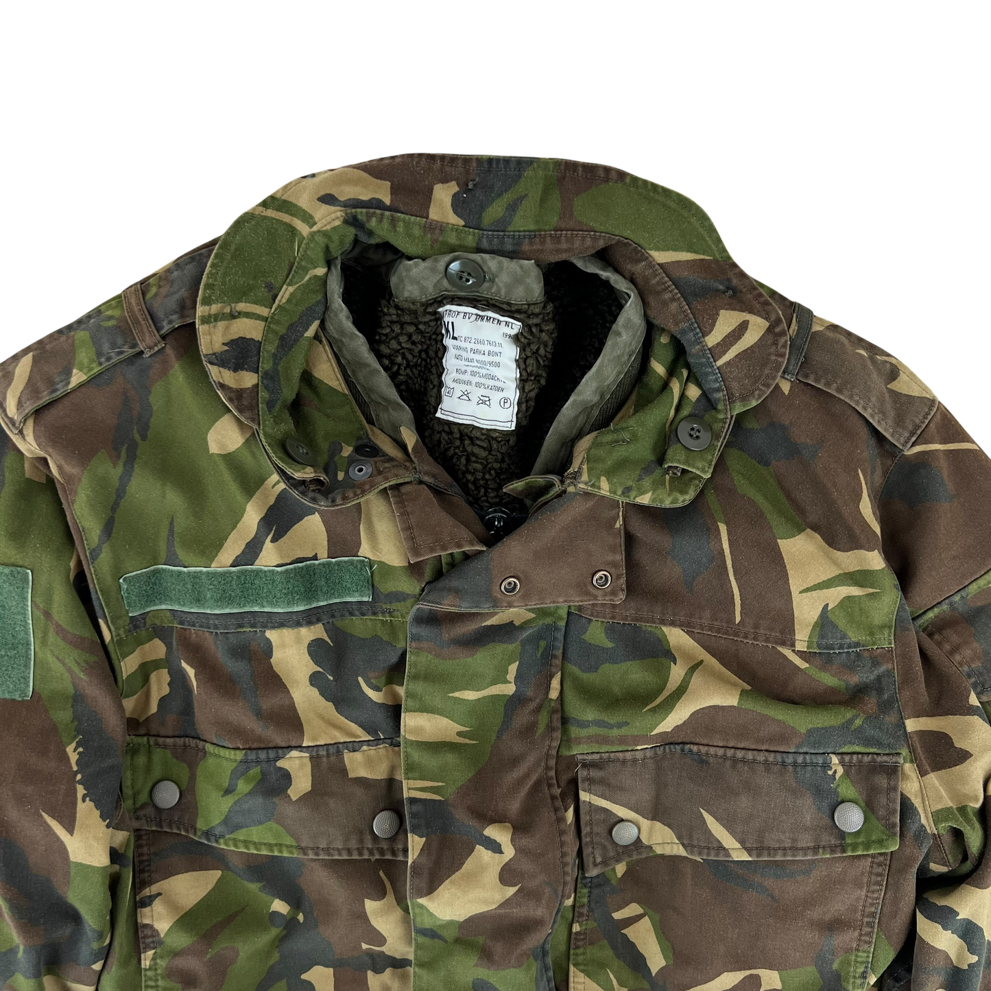 Dutch Army M93 DPM Woodland Camouflage Combat Jacket w/ Liner - Medium