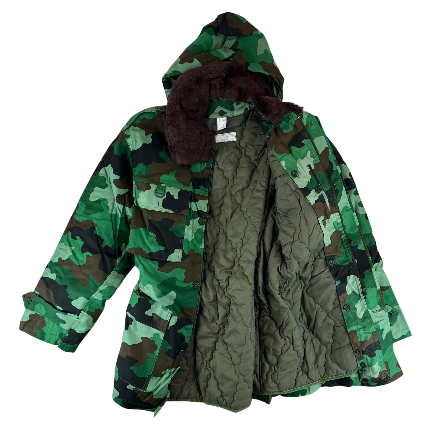 Serbian Army M93 Oak Leaf Camouflage Parka w/ Thermal Liner - Medium 172/100