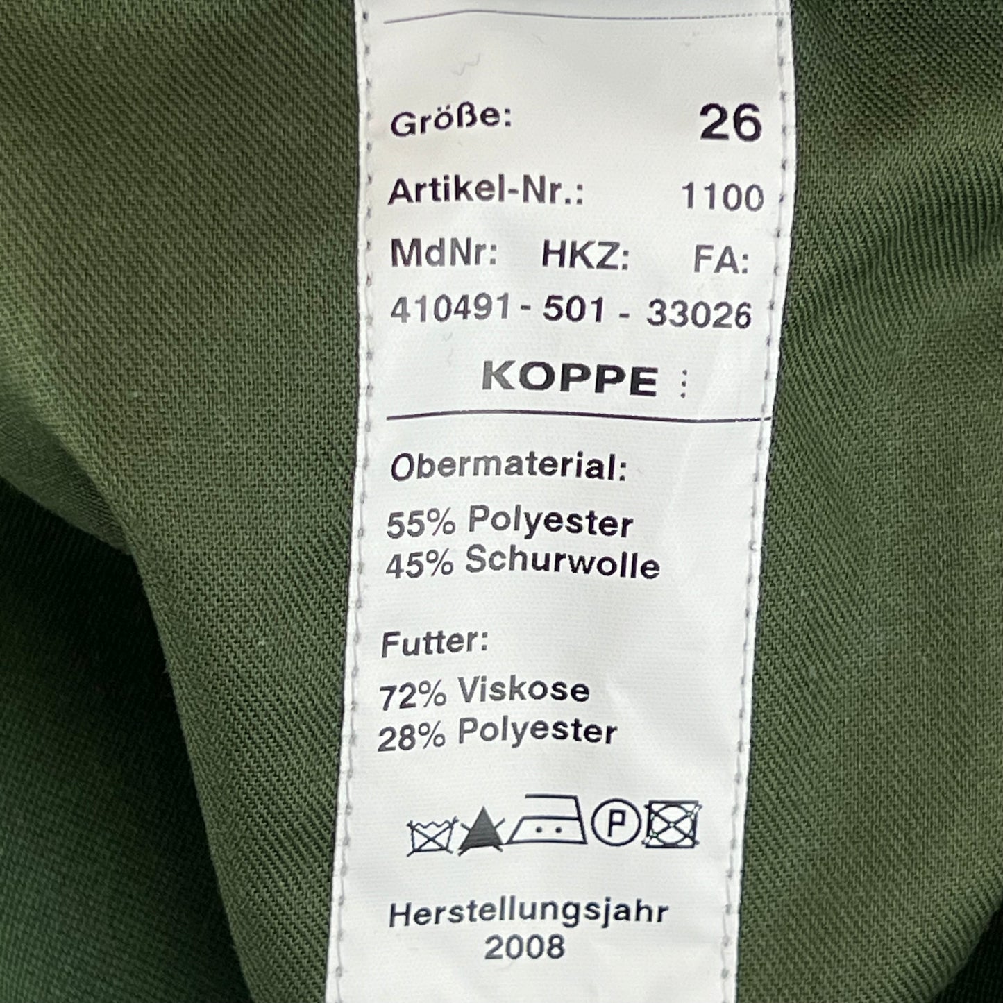 German Police Green Dress Jacket - X Large