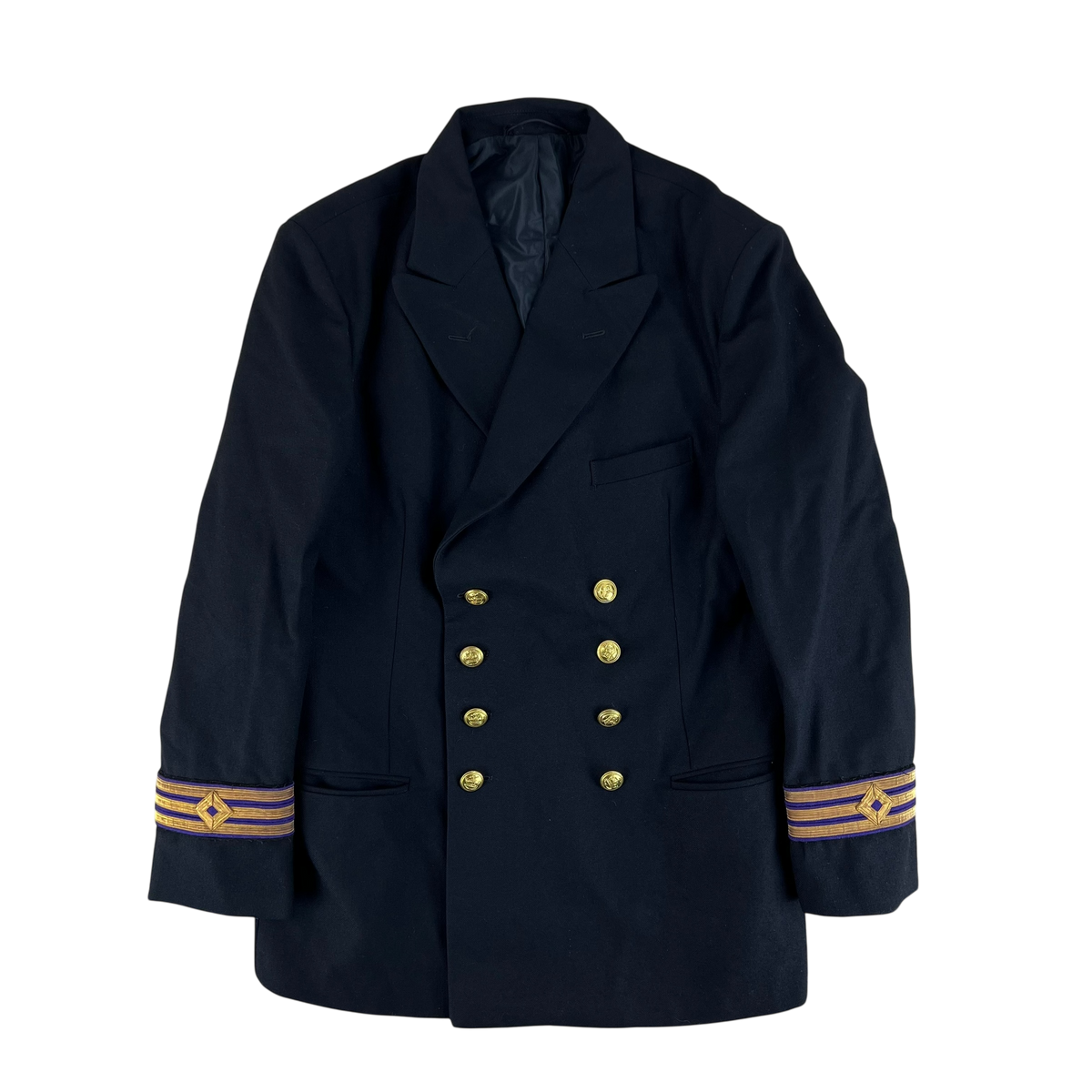 British Merchant Navy Black Dress Blazer Jacket - Medium